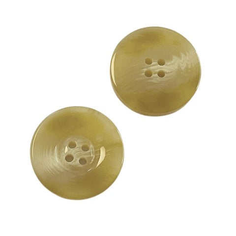 Beige Hornimitatknopf HI-108 mit 4-Loch als Blazer- und Sakkoknopf