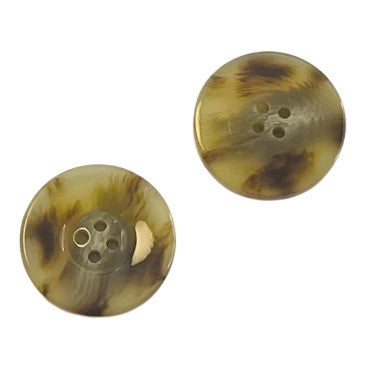 Braun Hornimitatknopf HI-108 mit 4-Loch als Blazer- und Sakkoknopf