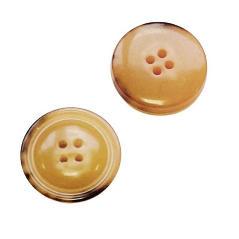Braun Hornimitatknopf HI-2 mit 4-Loch als Blazer- und Sakkoknopf