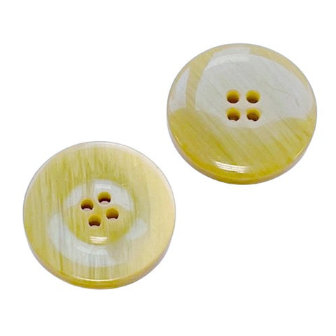Beige Hornimitatknopf HI-3 mit 4-Loch als Mantelknopf