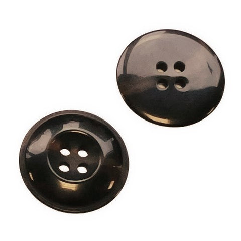 Coffee-Braun Hornimitatknopf HI-9 mit 4-Loch als Blazer- und Sakkoknopf