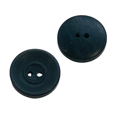 Schwarz-Braun Hornimitatknopf HI-93 mit 2-Loch als Blazer- und Sakkoknopf