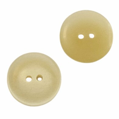 Beige Hornimitatknopf HI-113 mit 2-Loch als Hemd- und Blusenknopf