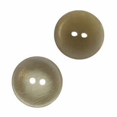 Braun-Beige Hornimitatknopf HI-113 mit 2-Loch als Hemd- und Blusenknopf