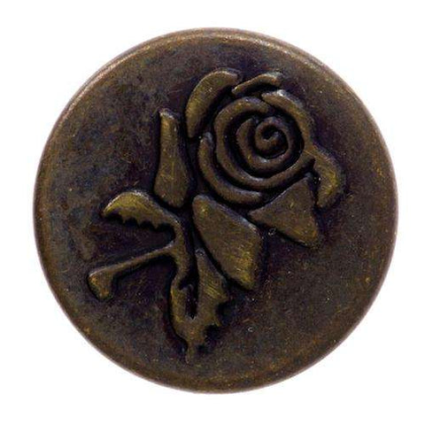 Jeans Knopf mit Rosenmotiv NJ-12ag
