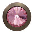 Jeans Knopf mit Swarovski®Crystal Altsilber rosa
