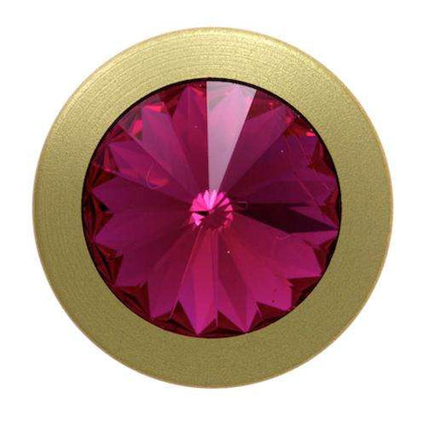 Jeans Knopf mit Swarovski®Crystal goldold pink