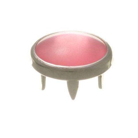 Jersey Druckknöpfe mit farbigem Perlmuttimitat Rosa NKJ-60