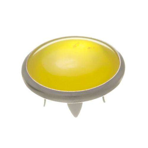 Jersey Druckknöpfe mit farbigem Perlmuttimitat Gelb NKJ-61