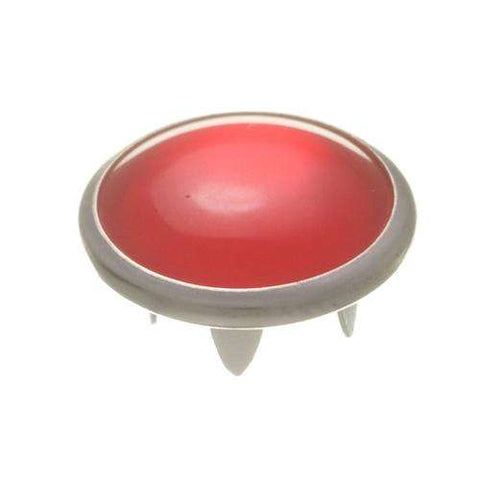 Jersey Druckknöpfe mit farbigem Perlmuttimitat Rot NKJ-61