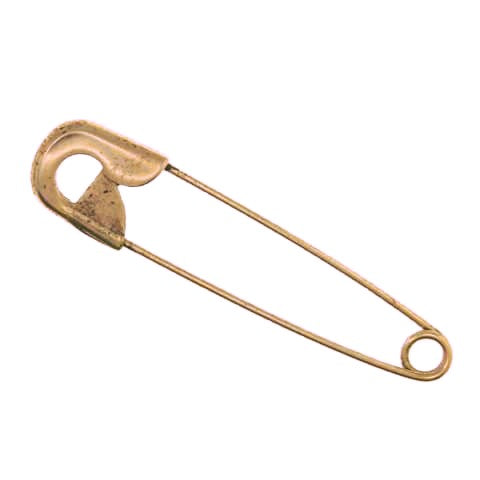 Schlichte Sicherheitsnadel Kilt-Nadel GoldT-Kilt 8g