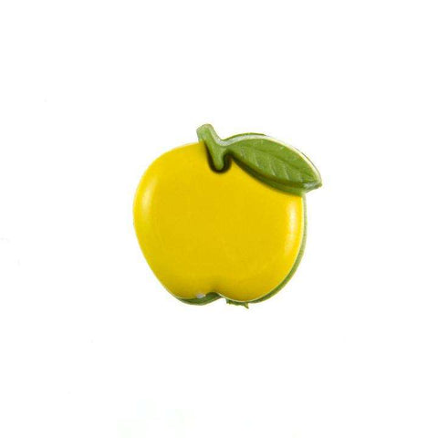 Kinder Knopf Apfel KK-154 gelb 12