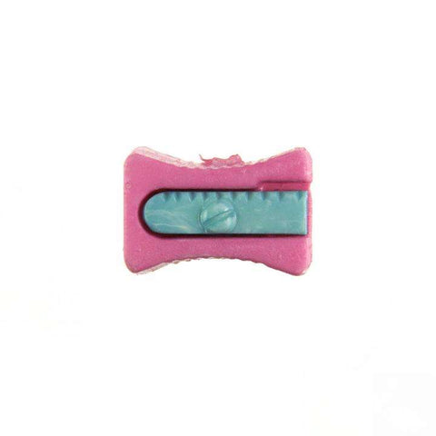 Kinderknopf mit anspitzermotiv in Rosa aus Kunststoff