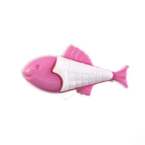 Kinderknopf mit fischmotiv in Rosa aus Kunststoff