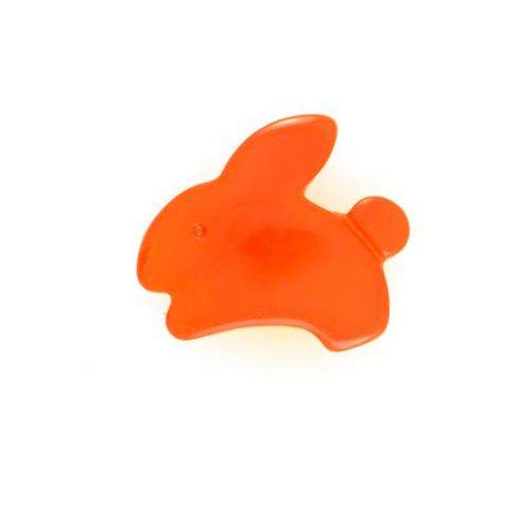 Kinderknopf mit hasemotiv aus Kunststoff