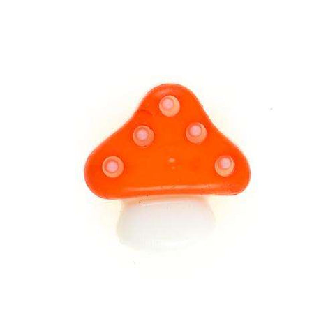 Kinderknopf mit pilzmotiv aus Kunststoff