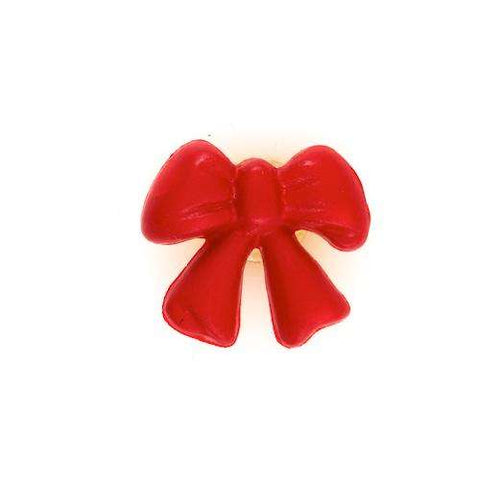 Kinderknopf mit schleifemotiv in Rot aus Kunststoff