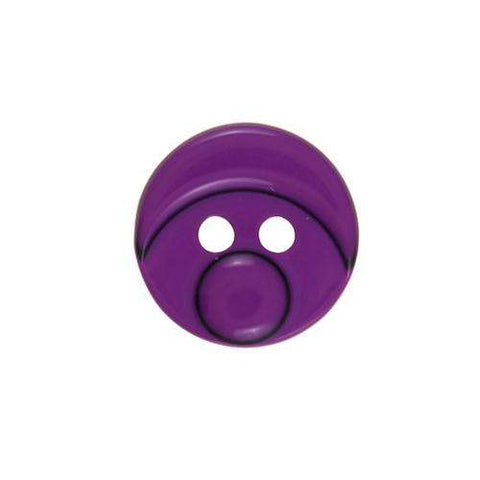 Kinderknopf mit smileymotiv in Lila aus Kunststoff
