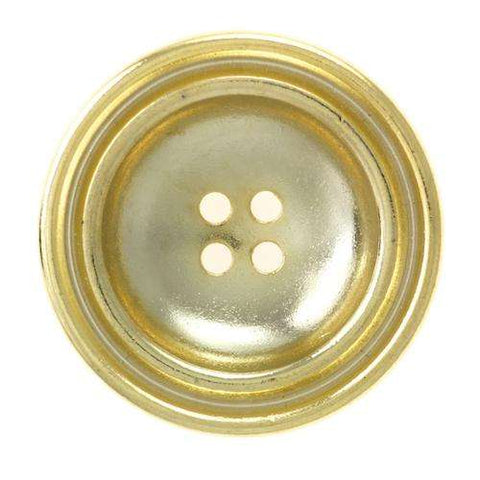 Metallknopf in Gold mit 4-Loch-Befestigung in 23–25 mm