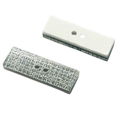 Knebelknopf K-81 Silber-Weiß