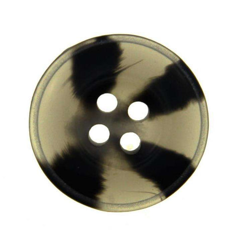 Anthrazit Hornimitatknopf HI-9 mit 4-Loch als Blazer- und Sakkoknopf