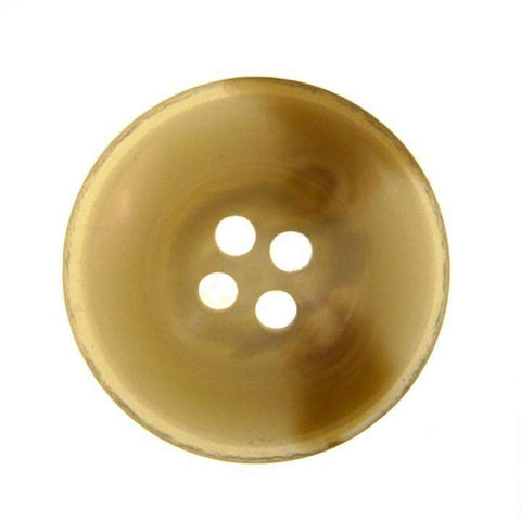 Beige-Braun Hornimitatknopf HI-9 mit 4-Loch als Mantel- und Jackenknopf