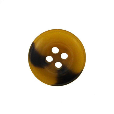 Bistre Hornimitatknopf HI-9 mit 4-Loch als Hosenknopf