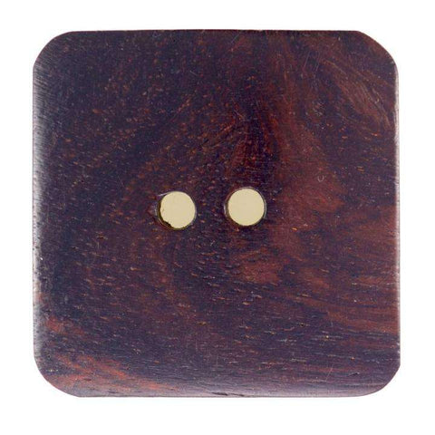 Braun Holzknopf mit 2-Loch-Befestigung HK-173-D