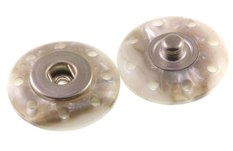 Druckknöpfe mit Rand Silber
