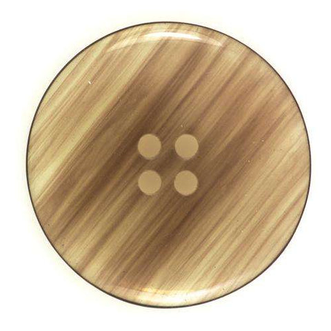 Braun-Transparent Hornimitatknopf KBR-78 mit 4-Loch als Mantelknopf