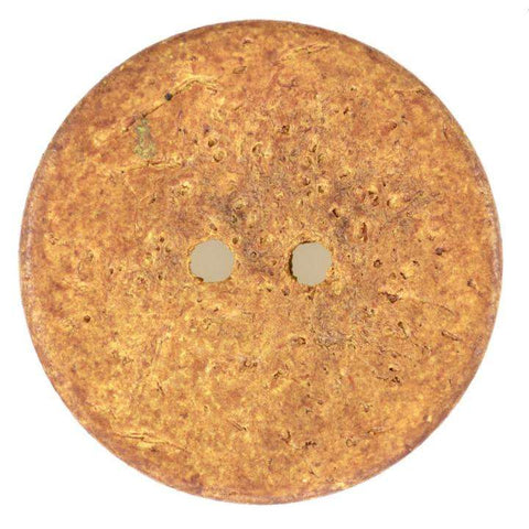 Orange Kokos-Holzknopf aus Kokosholz mit 2-Loch-Befestigung HK-184-ROST