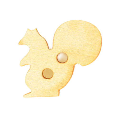 Creme/Natur Holzknopf mit 2-Loch-Befestigung HK-227