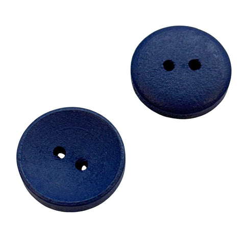 Blau Holzknopf mit 2-Loch-Befestigung HK-191-DBLAU