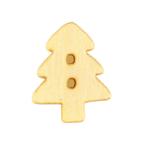 Creme/Natur Holzknopf mit 2-Loch-Befestigung HK-231