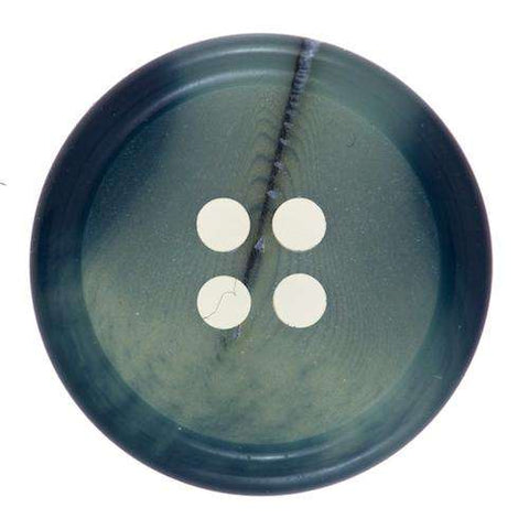 Grau Hornimitatknopf  mit 4-Loch als Blazer- und Sakkoknopf