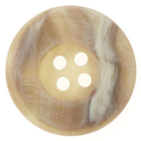 4-Loch Knöpfe aus Hornimitat Beige Braun mit Rand KBG 13h