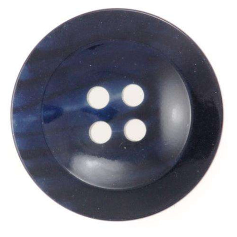 4-Loch Knopf blau Meliert KBL-44