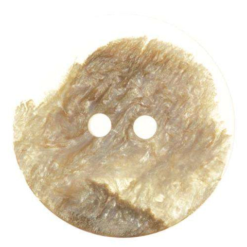2 - Loch Knöpfe Beige mit Glitzer leicht Transparent KBG 122