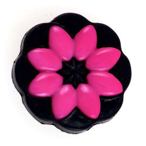 Knöpfe mit Blumenmotiv BL-100 schwros