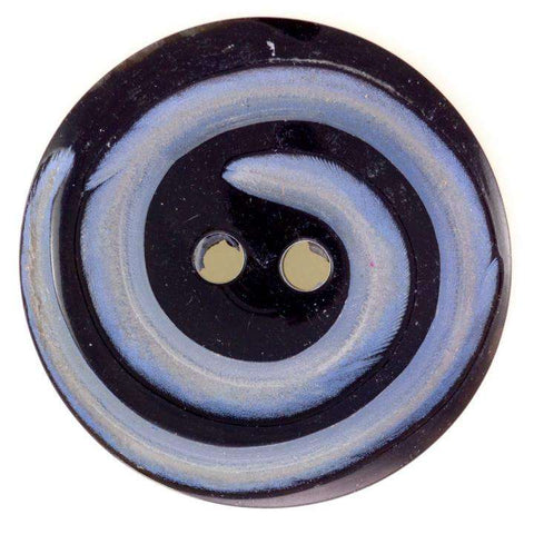 Schwarz Hornknopf mit Spiralmuster mit Ösenknopf-Befestigung HK-201