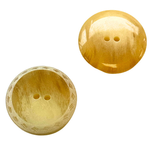 Knöpfe 2-Loch Creme Beige mit gemustertem Rand KBG-27-h