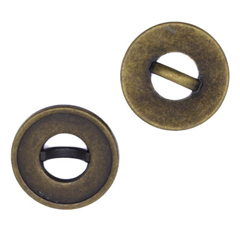 Schlitz Knopf oder Bändchen Knöpfe Altmessing TK-141