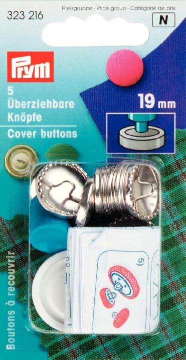 Knopf zum beziehen 5x19mm mit Werkzeug