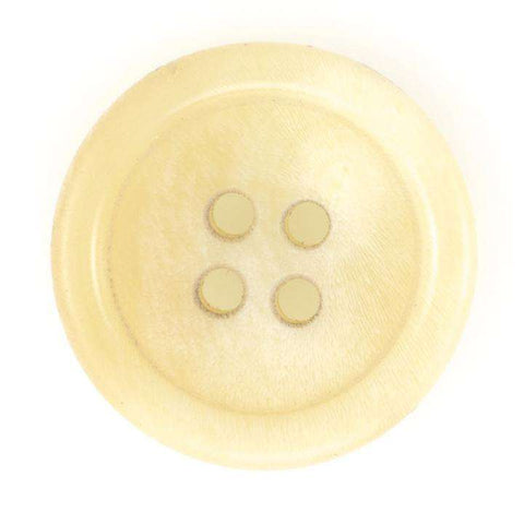 Creme/Natur Hornknopf mit 4-Loch-Befestigung HK-101