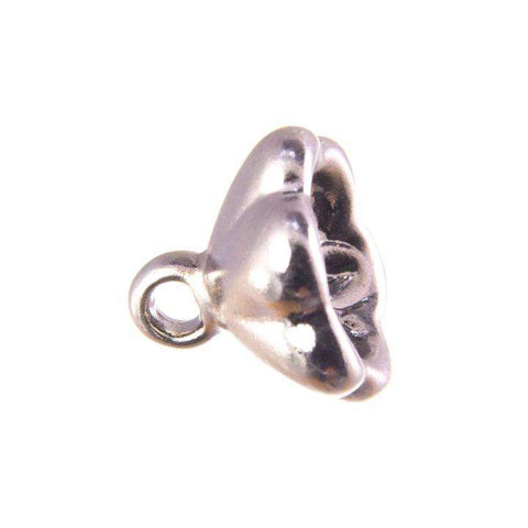 Knöpfe mit Blume Silber BL-35s