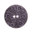 Knopf Hornoptik mit Blumen TK-221 braun