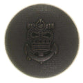Metallknopf mit Wappenmotiv in Schwarz mit Öse-Befestigung in 15–18 mm