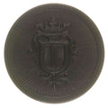 Metallknopf mit Wappenmotiv in Schwarz mit Öse-Befestigung in 15–18 mm