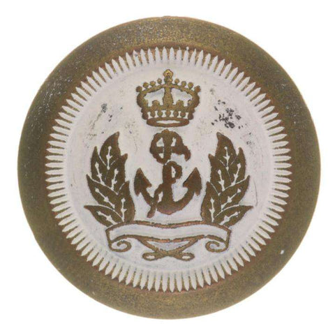 Metallknopf mit Wappenmotiv in Messing mit Öse-Befestigung in 19 mm