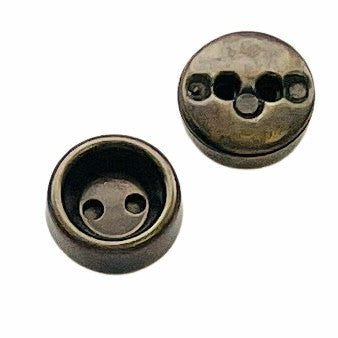 2-Loch Knopf in messing Metalloptik für Blusen und Hemden